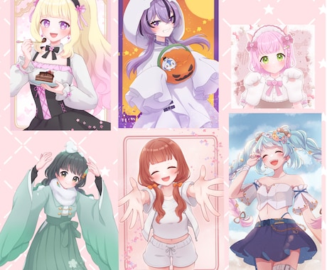 商用利用込、1枚絵描きます ふんわりテイストの可愛い系が得意です イメージ2