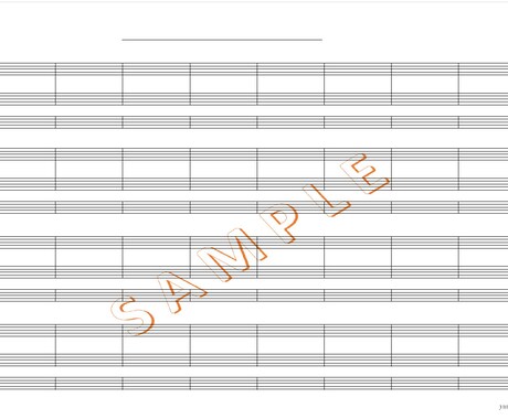 オリジナル五線譜を作ります ロゴやネームが入った使い勝手の良い五線譜にしませんか。 イメージ1