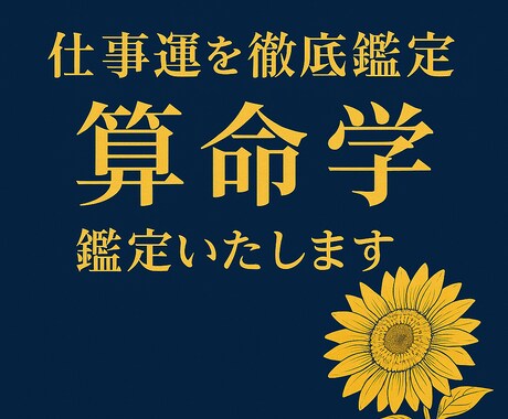 仕事運を徹底鑑定｜算命学で才能と時期を導きます 宿命図と大運・流年から、才能と転機を導きます イメージ1