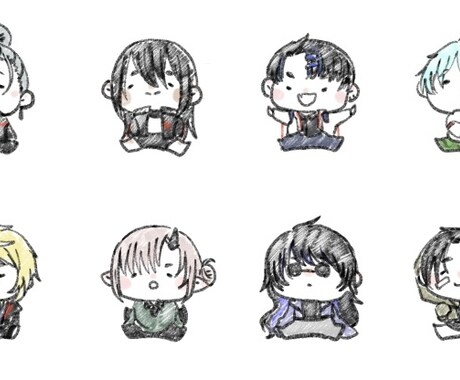 ゆるっと可愛いミニキャラを早めに納期させて頂きます ふわふわとした線で美味しそうなほっぺを意識してます☾ イメージ2