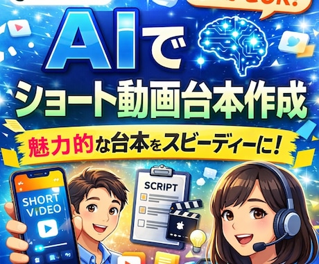 AIでYouTubeショート動画の台本を作成します テーマを伝えるだけ！60秒動画の台本を最短1日で納品します イメージ1