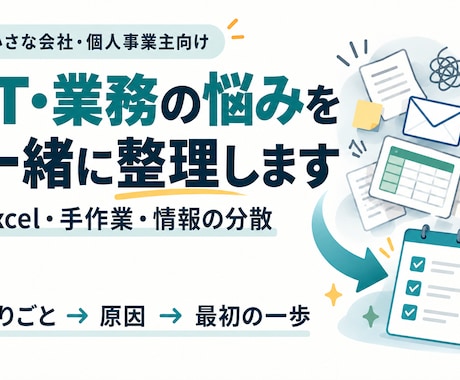 IT・業務改善のお悩みを整理し改善策を提案します イメージ1