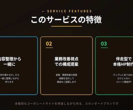 スタンダード｜STUDIOで本格HP制作します 3ページ構成で本格集客｜SEO対応＋業務改善視点 イメージ2