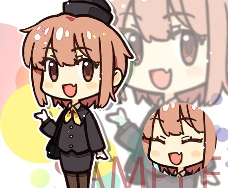 デフォルメキャラのイラストを描きます