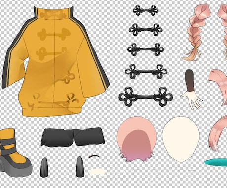 LIVE 2Dの立ち絵パーツ分けイラストやります おめめきゅるきゅるのかわいい女の子が得意です！ イメージ2