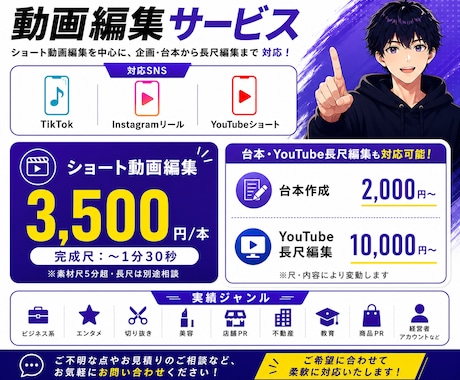 ショート動画編集｜TikTok・リールを編集します SNS向けショート動画編集｜TikTok・リール対応します イメージ2