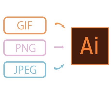 GIF、PNG、JPEGロゴからaiへ変換できます デザイナーさん作成のロゴを印刷対応のaiファイルにできます イメージ1