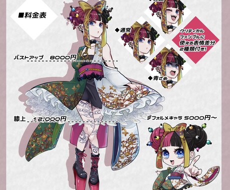 TRPG・ゲーム配信等で使える立ち絵ます NPCの立ち絵制作などもご相談ください イメージ2