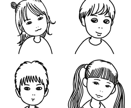 子供から大人まで似顔絵作成いたします 特徴を捉えたシンプルでキャッチーな似顔絵描きます◎ イメージ1