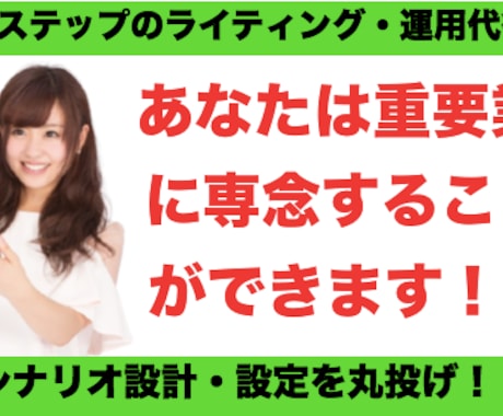 Lステップのライティング・運用を代行します コンテンツ販売向けのコピーで魅力を最大化させます！ イメージ1