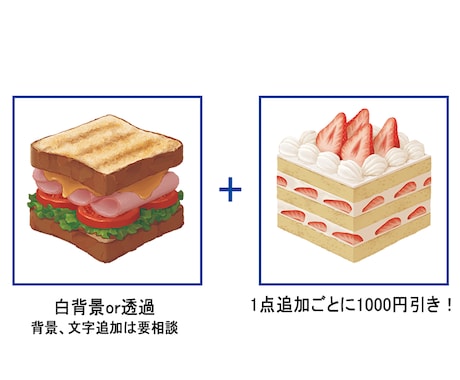 Box型イラストを作成します メニュー表やグッズ、SNSアイコンなど使い方は無限大！ イメージ2