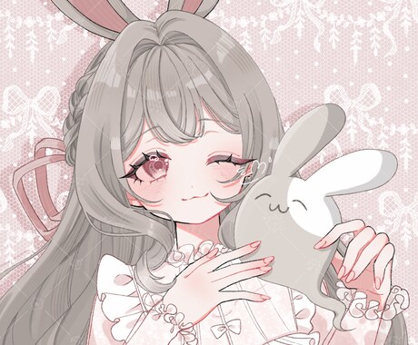 SNS用の可愛いアイコンイラスト描きます きらきらで可愛いお顔が好きな方へ！ イメージ1