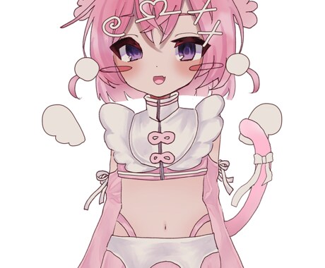 IRIAMで使える立ち絵をデザインして描きます 太ももまで描きます。デザインのイメージをお伝えください。 イメージ1