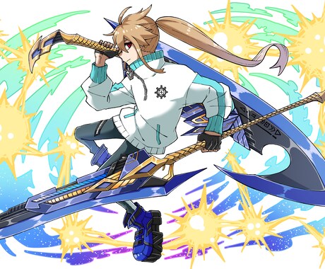 少年漫画風のカッコイイ1枚絵描きます 躍動感がありカッコイイ配信画面や動画のサムネイルを描きます！ イメージ2