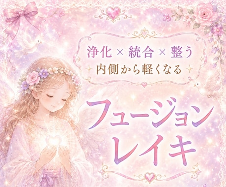 フュージョンレイキ短時間でも優しく深く整えます 今の状態に合ったエネルギーを届けます イメージ1