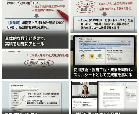 プロが代筆！書類選考通過率UPの職務経歴書書きます 隠れた強みを言語化し人事担当者が会いたいと思う書類へ仕上げ！ イメージ2