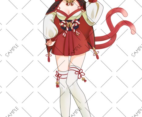 猫又の立ち絵販売します IRIAM動作確認済み！✨猫又の女の子の立ち絵 イメージ2