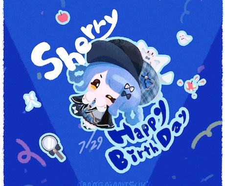 ミニぬい風SDイラスト描きます 手書き風でほんわか可愛い！アイコンなどにぴったりです♪ イメージ1