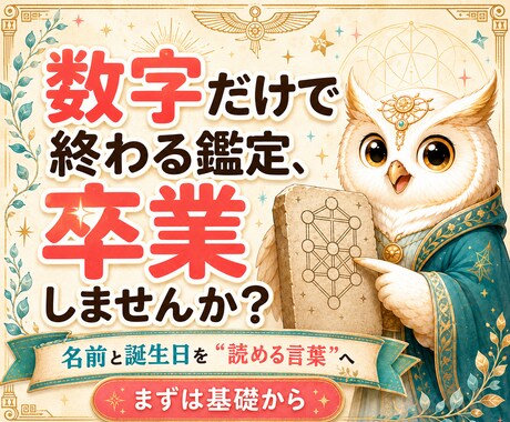 カバラ数秘術鑑定を7STEPで修得できます 使命・相性・AI鑑定文まで学び占い師になる講座 イメージ1