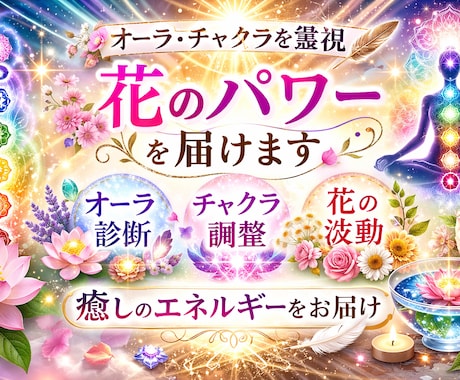 オーラ・チャクラを霊視⭐︎花のパワー届けます 花の生きたエネルギーと共に明るい未来、あなたの波動を高めます イメージ1
