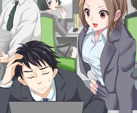 複数キャラ描写の少女漫画風イラストを描きます プレミアム版！豪華なイラストが必要な時にどうぞ イメージ1