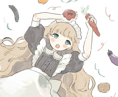 ふわふわかわいいイラスト描きます アイコン、Youtube、キャス画など幅広くお受けします イメージ2