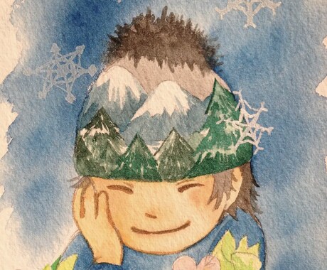 透明水彩のイラスト描きます 人物、植物、動物など、組み合わせてデザイン、作画します イメージ2