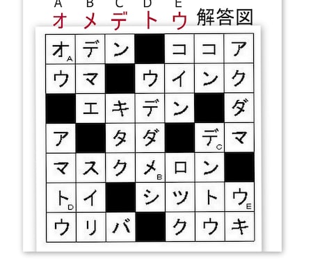 クロスワードパズル作ります。解いて出来上がるキーワード指定OK！ イメージ1