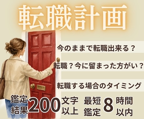 転職編！3つ占います、8時間以内に返答します 転職した方がい？辞める時、上司と上手く折り合いつけるには？ イメージ1