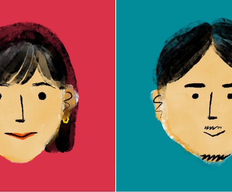 シンプルかつオシャレに⭐︎似顔絵を描きます インパクト大！『覚えてもらえる』名刺づくりに イメージ1