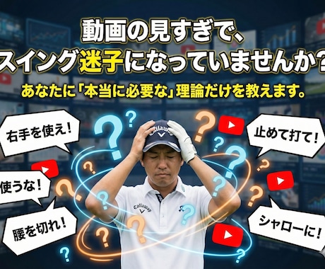 1日50人指導の現役コーチが動画のみで診断します 圧倒的経験値！あなたのスイングの「癖」と改善点を見抜く イメージ1