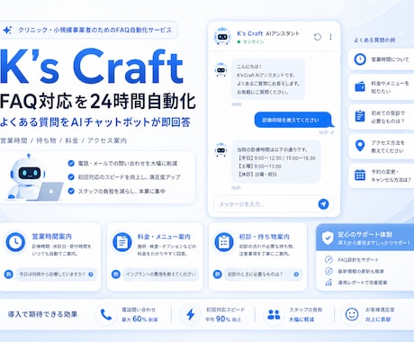 DifyでAIチャットボットを構築します FAQ・予約前案内をAIで自動化します イメージ2