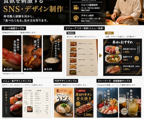飲食店向けSNS動画制作します 飲食店の集客につながるSNS制作 イメージ2