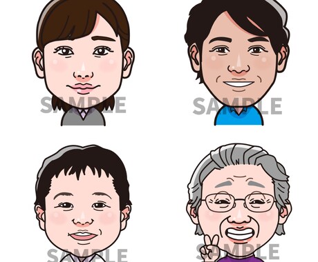 雰囲気が伝わるリアル寄りの似顔絵作成します 直接顔出しは控えたい、自分のキャラクターをアピールしたい方へ イメージ2