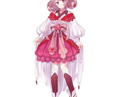 キャラクターの全身イラストを描きます 可愛い系・美麗系が主に得意です！武器や小物も一緒に描きます イメージ1