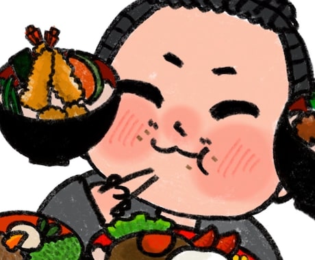 食いしん坊向け美味しそうな食べ物と似顔絵描きます 男女問わず可愛いが好きな方は是非！！ イメージ2