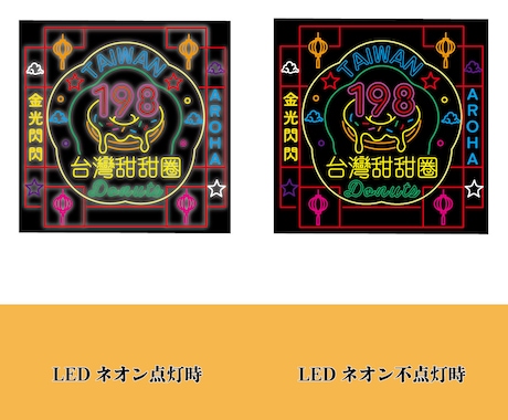 LEDネオン文字のデザイン・レイアウト作成します 点灯時の見え方までわかるデザインご提案します イメージ1