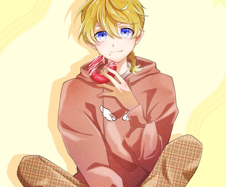 彩度高めの目を引くイラスト描きます アイコン、サムネ、歌ってみた、立ち絵、ミニキャラ、ヘッダー イメージ1