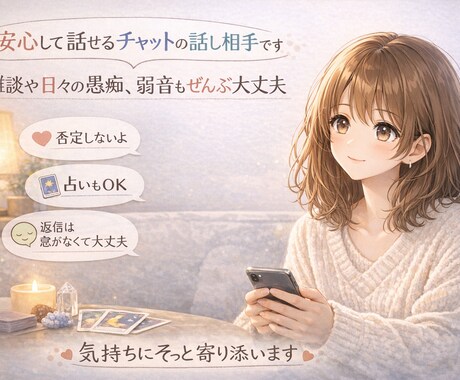 貴方のお話なんでもお聞きします❣️占いもできます 雑談や日々の愚痴も弱音もOK❣️ イメージ1