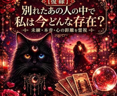 別れた【復縁】あの人の中私は今どんな存在か視ます 即日　今すぐ知りたいにサクッと【霊視】未練・本音・心の距離を イメージ1