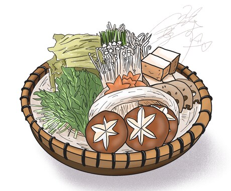 食べ物のイラストを書きます 美味しそうな写真をイラスト風にしてみます イメージ2