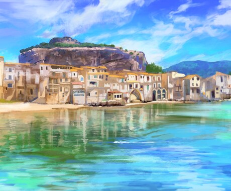 背景イラストお描きします 絵画のようなタッチの厚塗りイラスト イメージ1