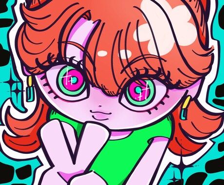 カラフルでポップなアイコン描きます カラフルで印象に残るあなただけのイラストをお描きします☆ イメージ2