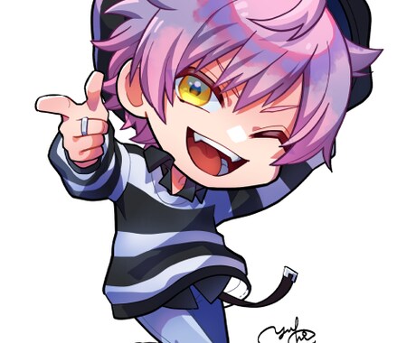 デフォルメキャラを制作いたします 【ブログ、アイコン、ゲームなどに！用途に合わせて対応！】 イメージ1