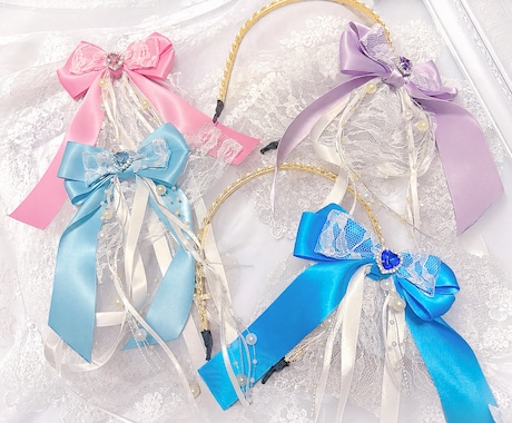 ヘッドドレス、ヘアアクセサリー制作致します 8月末まで特別価格！コンカフェ、アイドル、推し活に‎‎ イメージ1