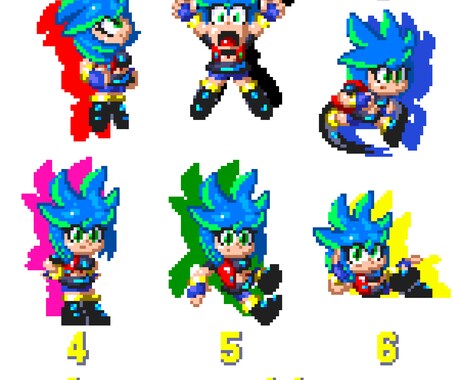 ソニック風のドット絵作ります ☆★世界に一つだけのオリジナルアイコン作りませんか★☆ イメージ2