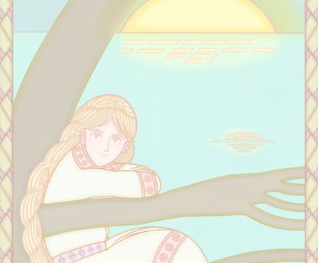 デジタルでアールヌーボー調の水彩イラスト制作します まるで透き通るような繊細な色相い イメージ2