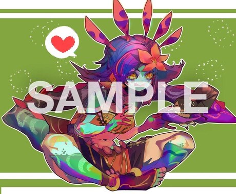 綺麗で目を引くような色鮮やかなイラストを描きます 目を引くような、色鮮やかなイラストが売りです。 イメージ2