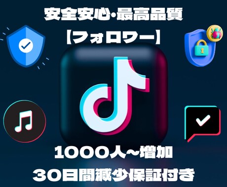 TikTok【フォロワー】+1,000人増やします TikTok宣伝・運営で+1,000人増~ 高品質保証✨ イメージ1