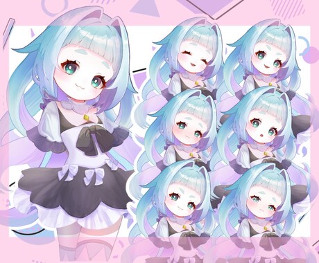 バストアップorミニキャラ＋表情差分描きます 女の子・中性美人・ショタならまかせろ！ イメージ2